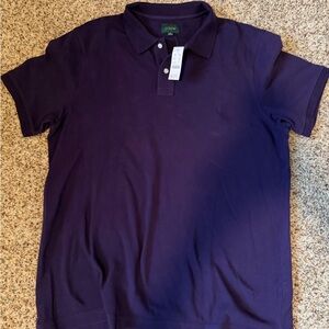 J. Crew Deep Purple Polo Shirt NEW